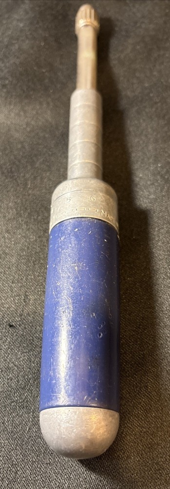 VINTAGE CRAFTSMAN AUTOMATIC PUSH DRILL WITH ALL 7 DOUBLE ENDED BITS GREAT TOOL
