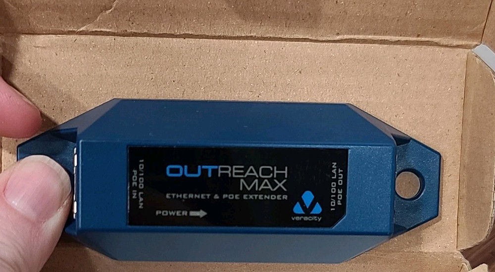 Veracity VOR-ORM Ethernet Range Extender + POE Opened Box *No Manual*