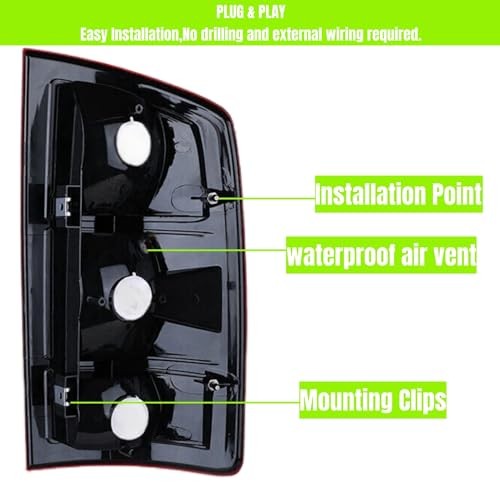 Tail Light Compatible With 2002 2003 2004 2005 2006 Dodge Ram 1500 Driver-Side