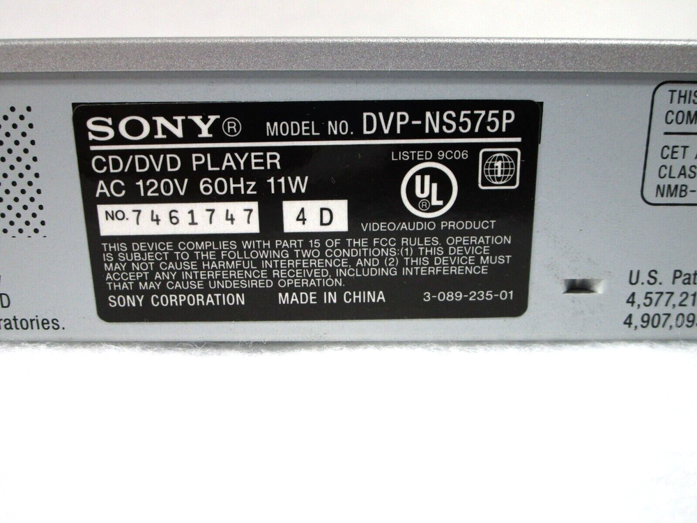 Sony DVP-NS575P CD/DVD Player Tested *No Remote*