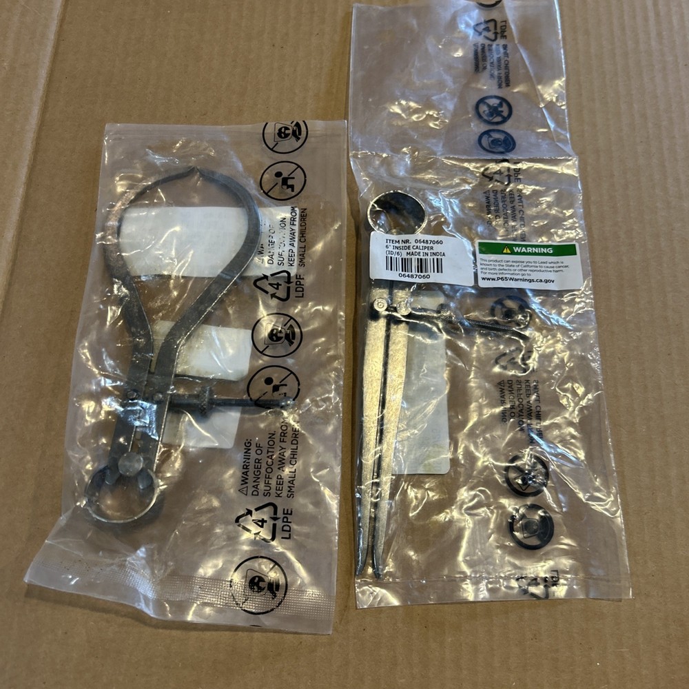 Value Collection Inside and Outside Calipers 6” Flat Leg