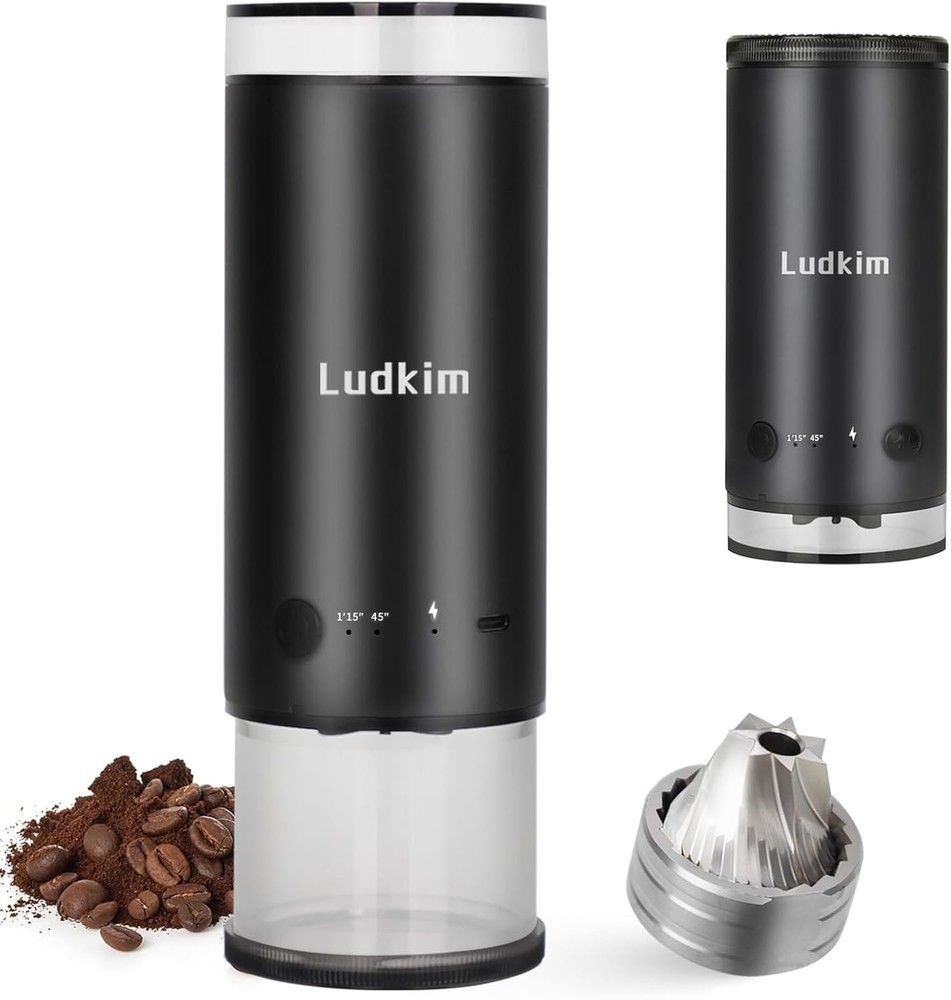 Portable Electric Burr Coffee Grinder, Automatic Coffee Bean Grinders