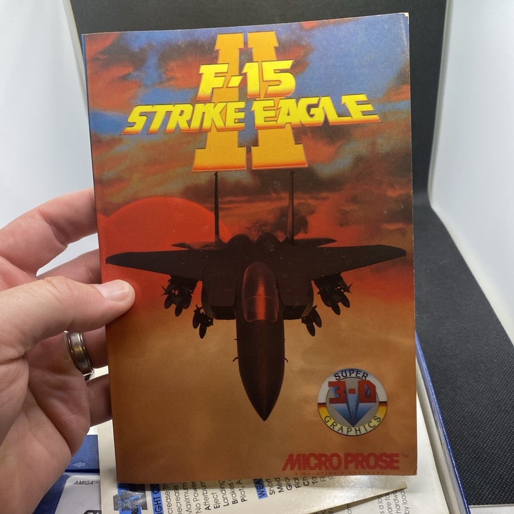 Microprose Classics F15 Strike Eagle II Vintage Software 3 1/2" Disk EUC