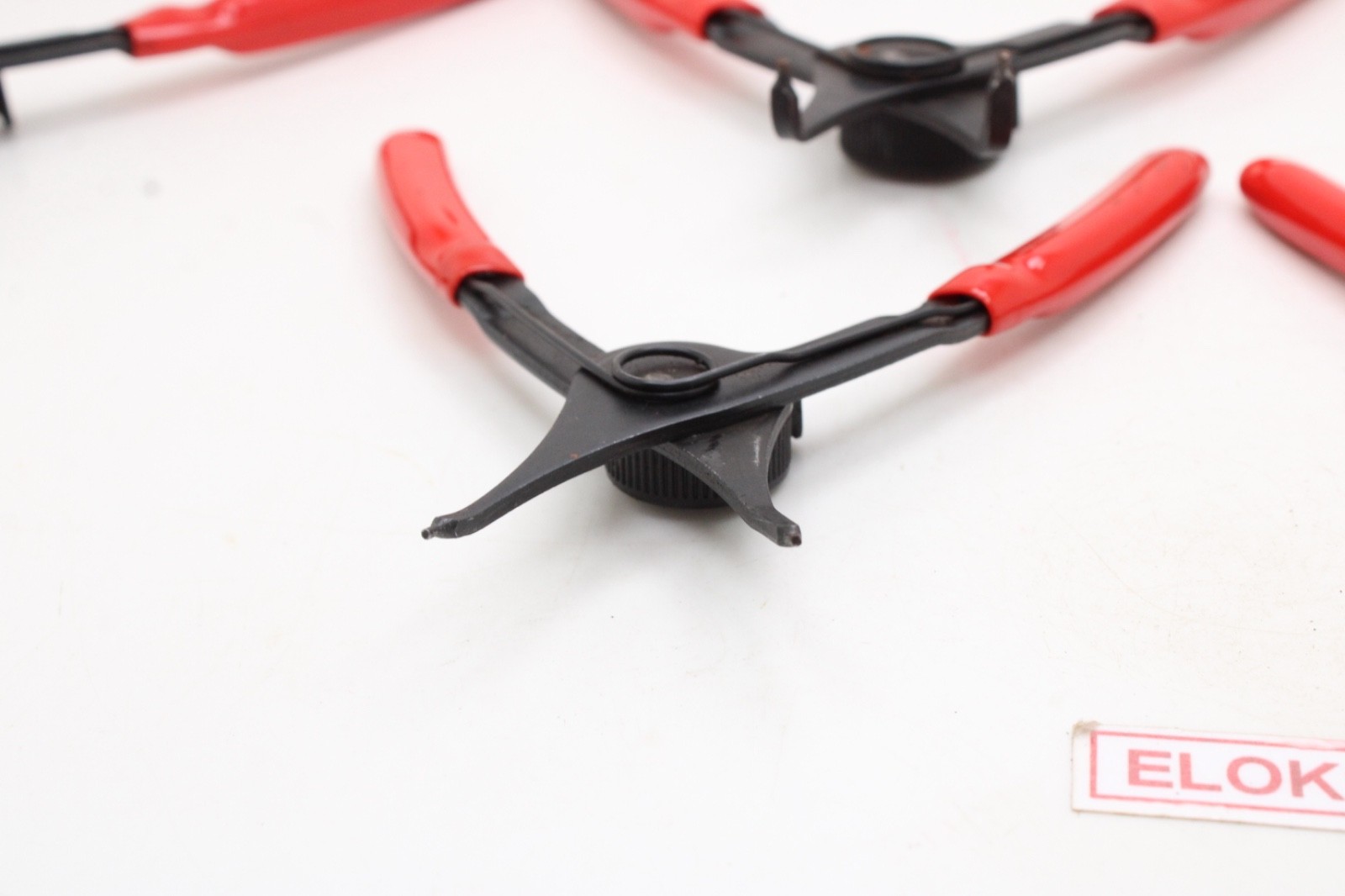 Snap On PRH406 6 Piece Red Rubber Handle Snap Ring Pliers Set USA