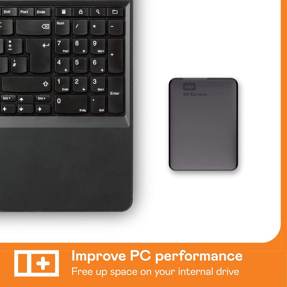 WD 5TB Elements Portable External Hard Drive for Windows, USB 3.2 Gen 1/USB 3...