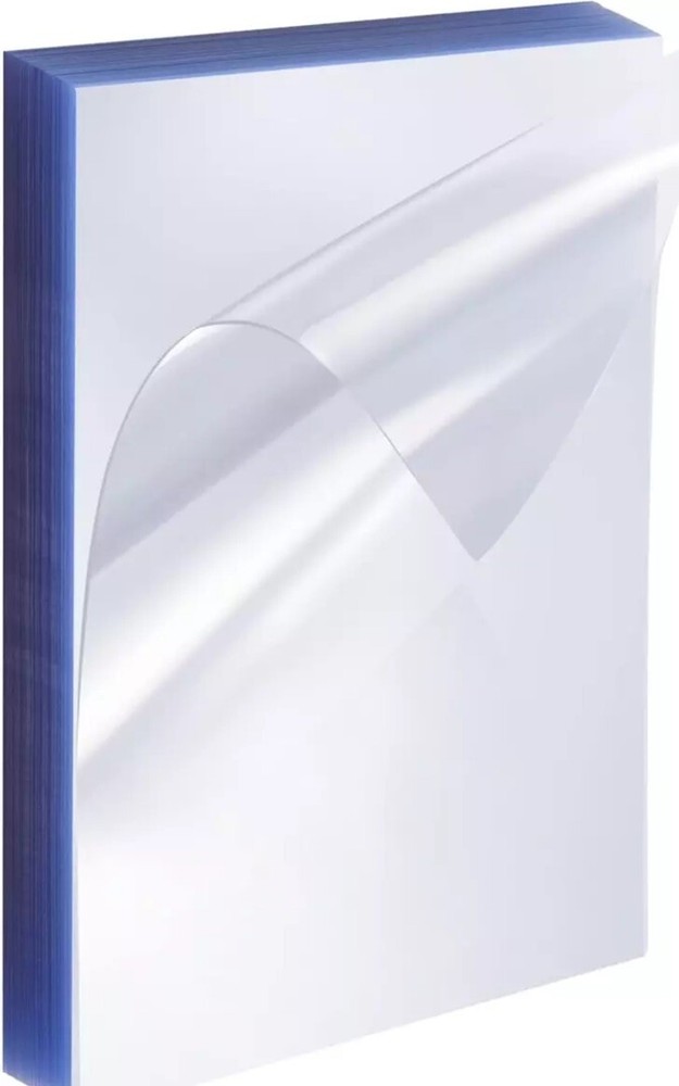 100 Pack Clear Presentation Covers for Binding, Letter Size 10 Mil Plastic Sheet