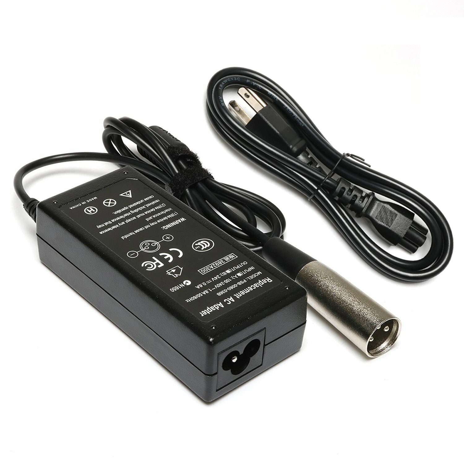 Battery Charger Adapter For Go-Go Elite Traveller Merits S-132 Electric Scooter