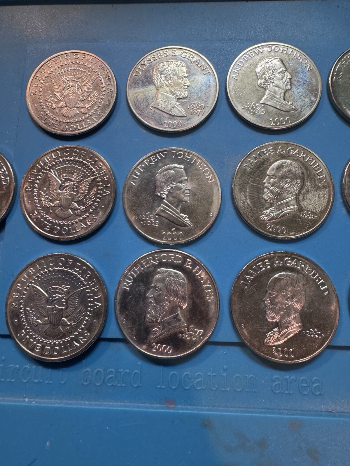 Set of 16 Liberia $5 Presidential Coins (2000) – U.S. Presidents – BU