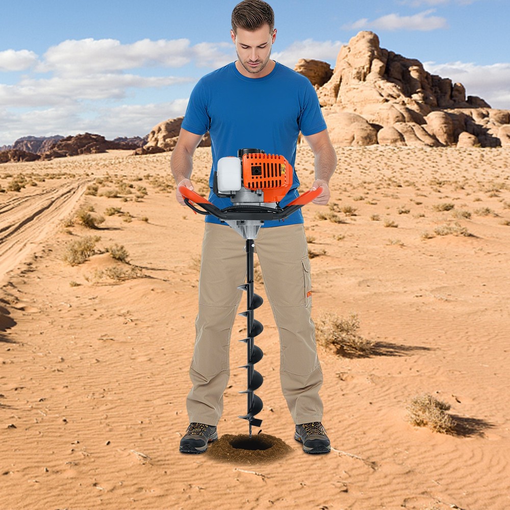 52cc 2Stroke Air-cooled Gas Powered Earth Auger Digging Machine Post Hole Digger