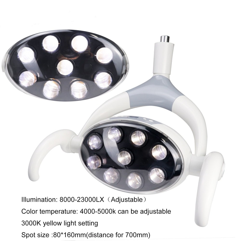 Ceiling Mounted Dental LED Operating Light Sensor Light 9 Led Bulbs Exam Light