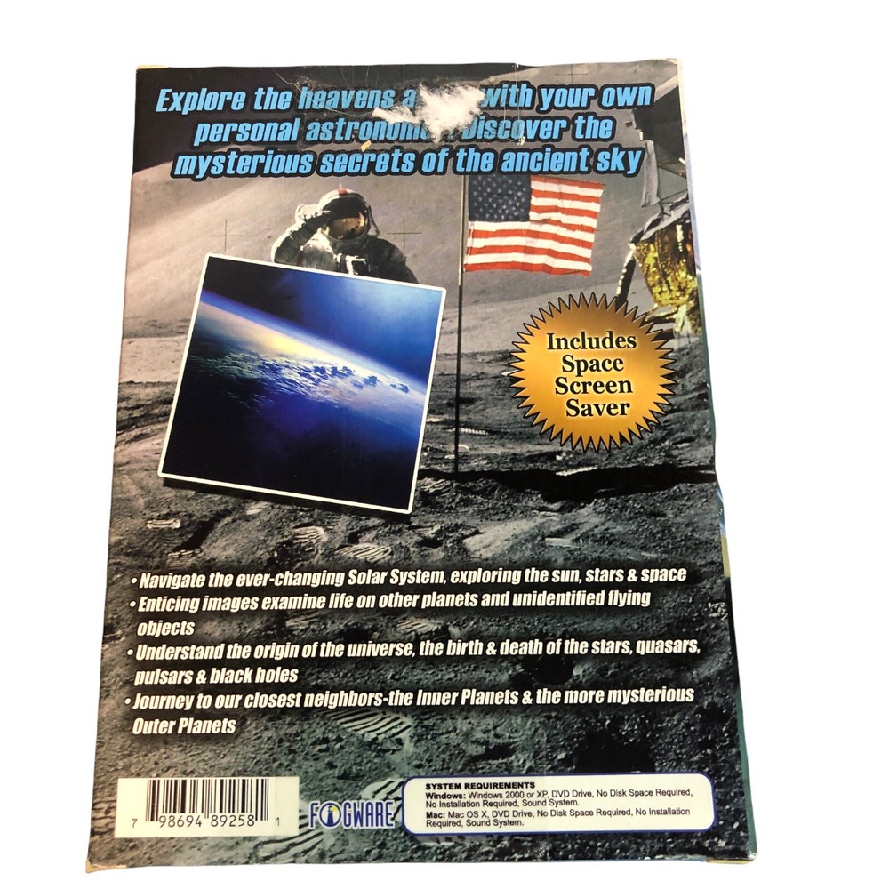 Fogware Space for PC, Mac DVD Rom Windows 2000