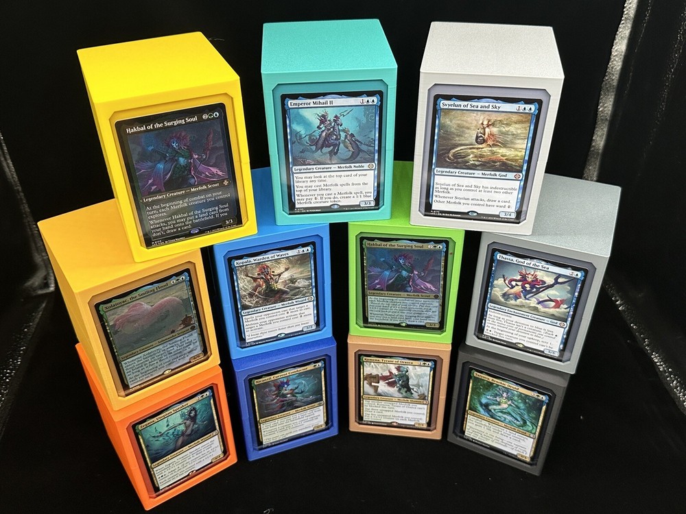 MTG Commander Deck Box with Front Card Slot - Multiple Size Options (3D Printed)