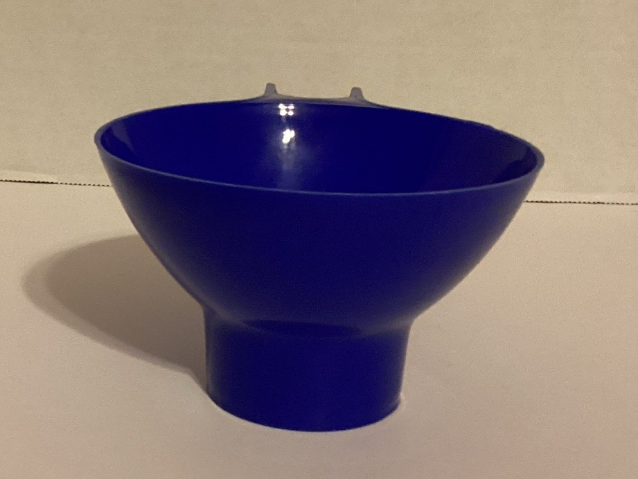 Vintage Large Canning Funnel Blue Plastic 2” Opening 5” Diameter