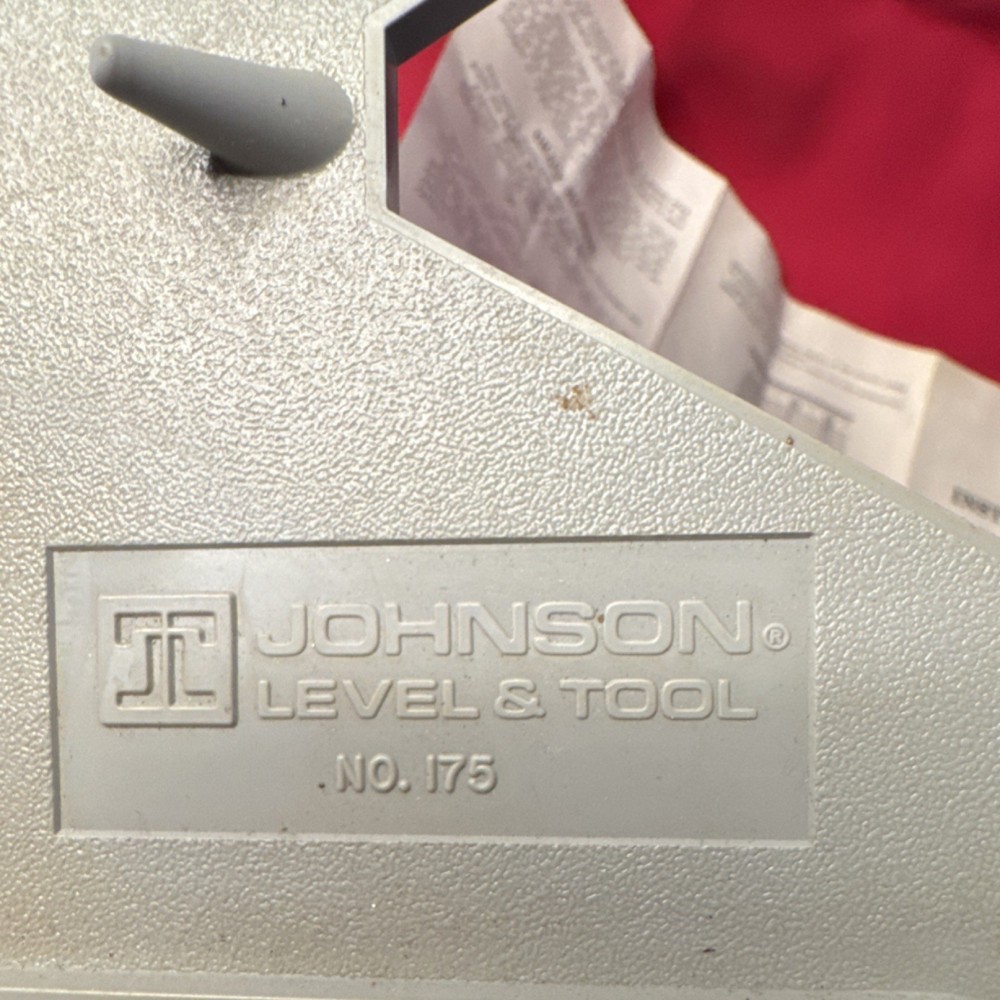 JOHNSON LEVEL & TOOL No. 175 Rafter Framing Square Level Gray Plastic Vials