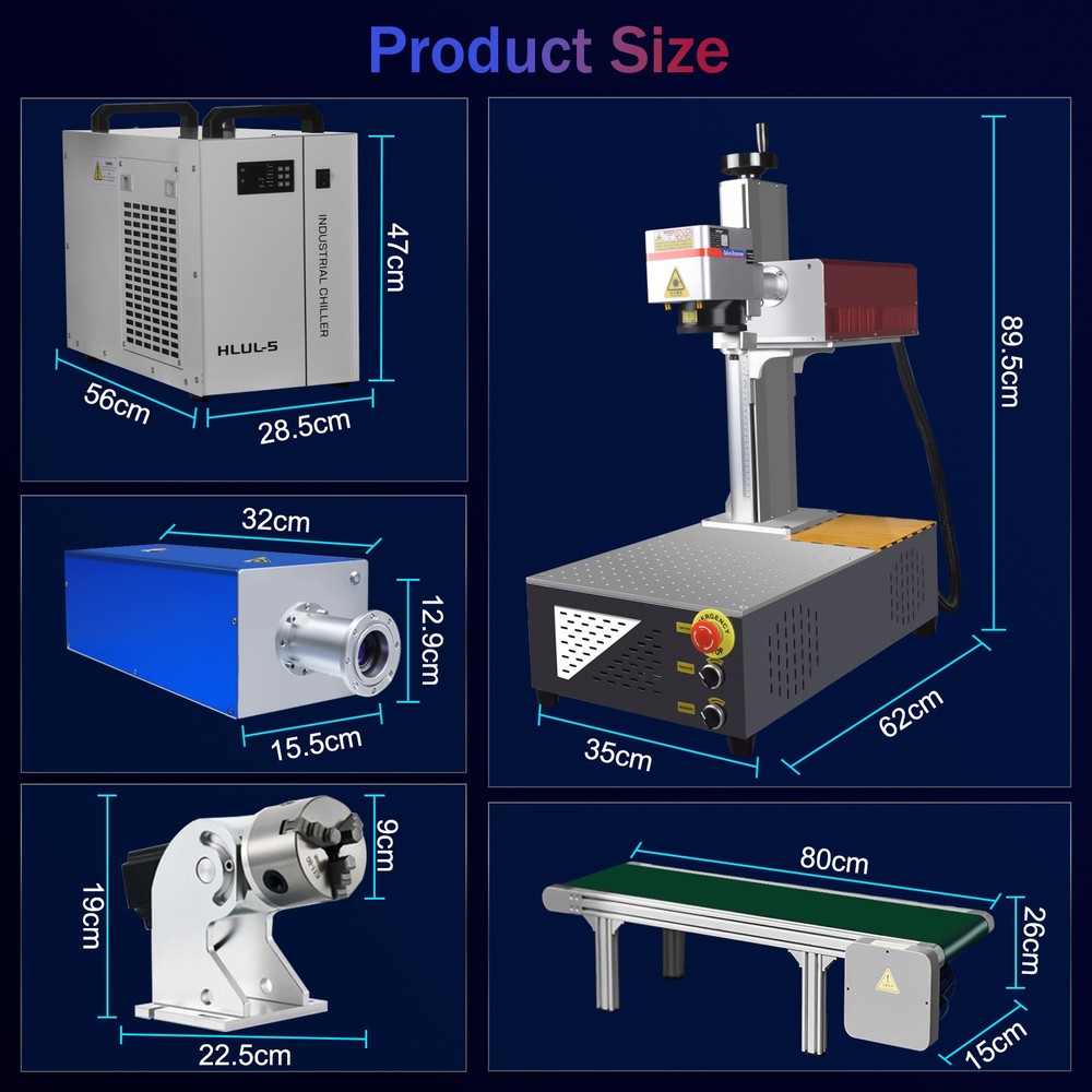 5W UV Laser Marking Machine Flight Marking Industrial camera Visual Position US