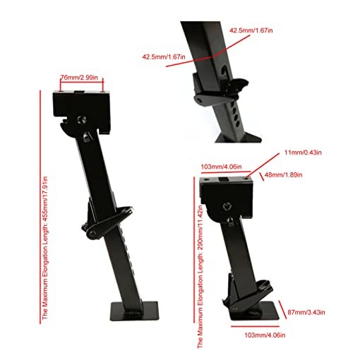 Telescoping Folding Trailer Stabilizer Jacks, Adjustment Swing Down Jack 11.5