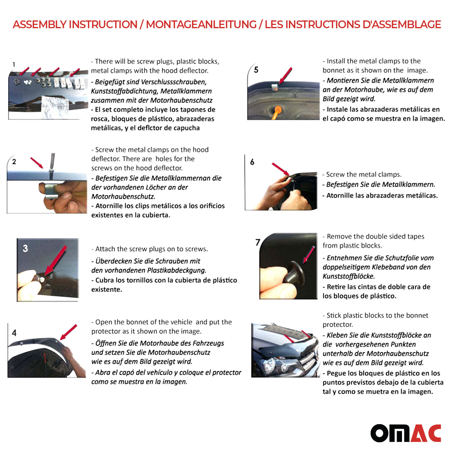 Front Bug Shield Hood Deflector Guard For Dodge Mercedes Sprinter W906 2014-2018