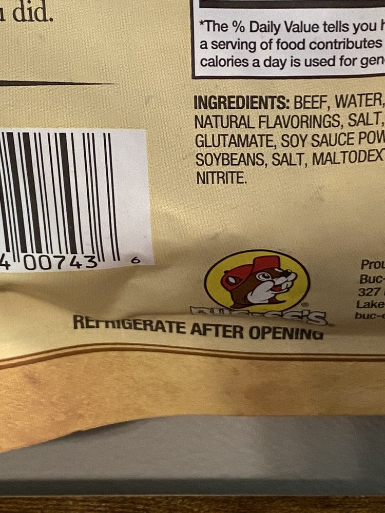 Bucees Hot And Spicy Beef Jerky 4oz