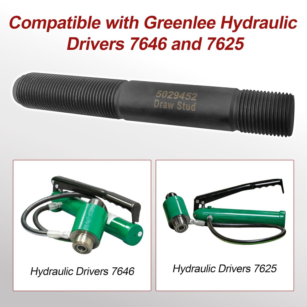 29452 Knockout Draw Stud, Knockout Punch Kit Compatible with Greenlee Hydraul...