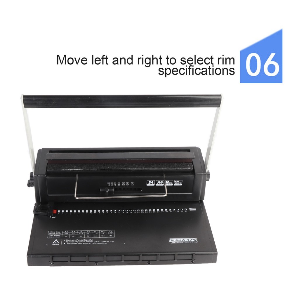 Spiral Coil Binding Machine Efficiently Punches 12 Sheets For A4 A5 Popular