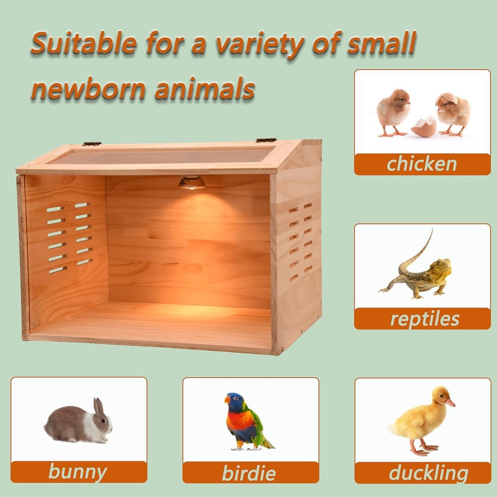 Brooder Box for Chicks, Chicken Brooder Box Chicken Heater Poultry Brooder with