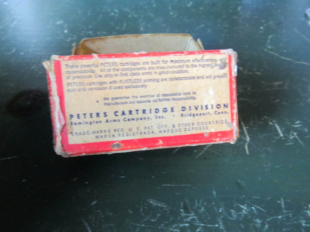 VINTAGE 22 PETERS EMPTY AMMO BOX