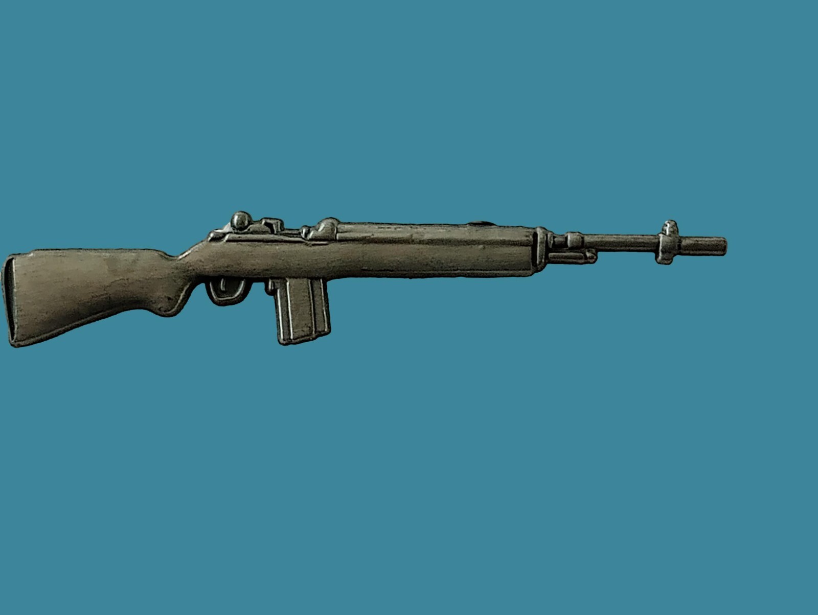 U.S MILITARY M-14 RIFLE METAL HAT PIN LAPEL PIN DOUBLE CLUTCH BACK