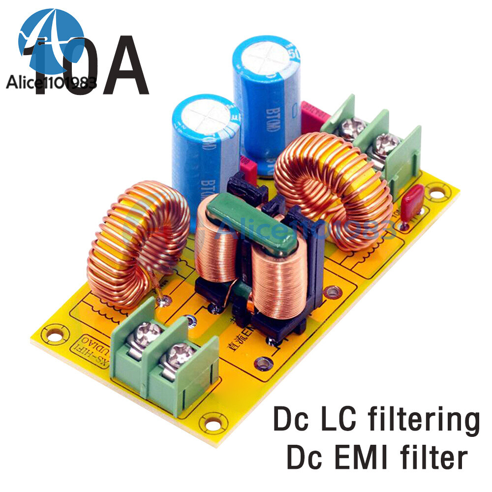2A 4A 10A 20A DC Power Filter EMI Electromagnetic Interference Power Filtering