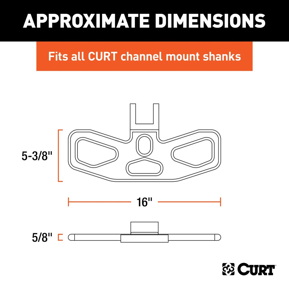 Curt Adjustable Channel Mount Hitch Step 45909
