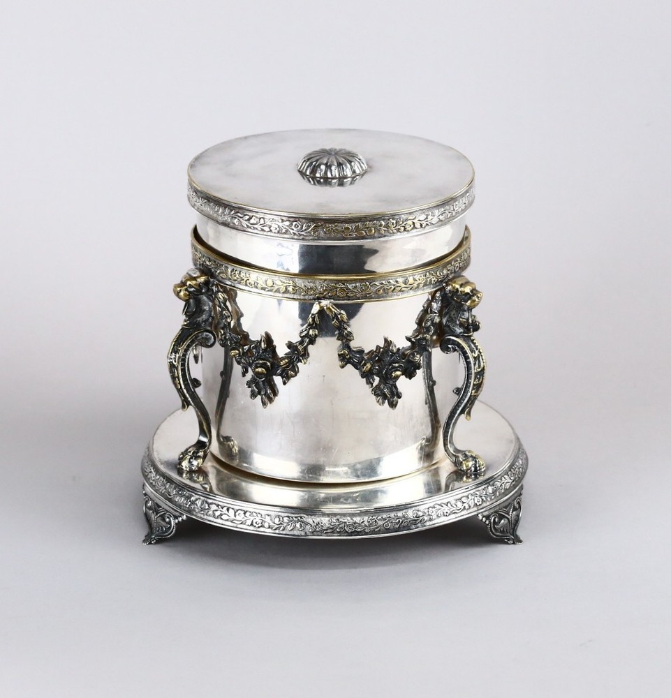 Victorian Silver Plated Biscuit Barrel - Registered 1877, Unknown Maker