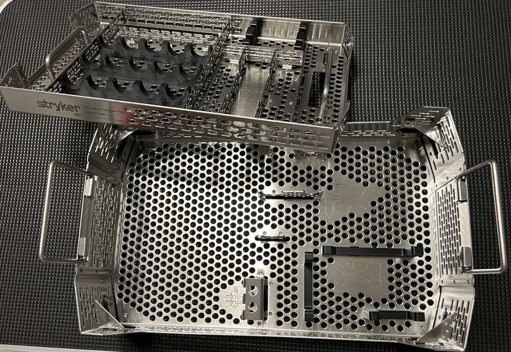 Stryker 6400-277-006 Small Bone Top Insert Tray & 6400-277-008 Small Bone Bottom
