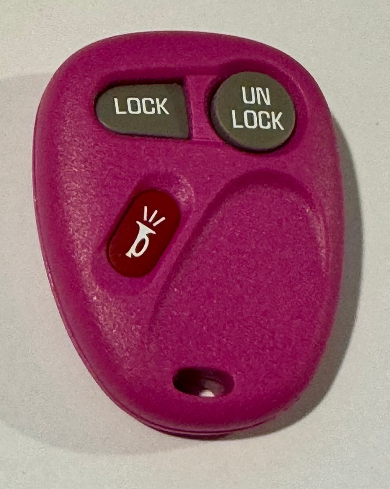 Pink keyless remote 3 button car fob case shell button pad 15042968 KOBLEAR1XT