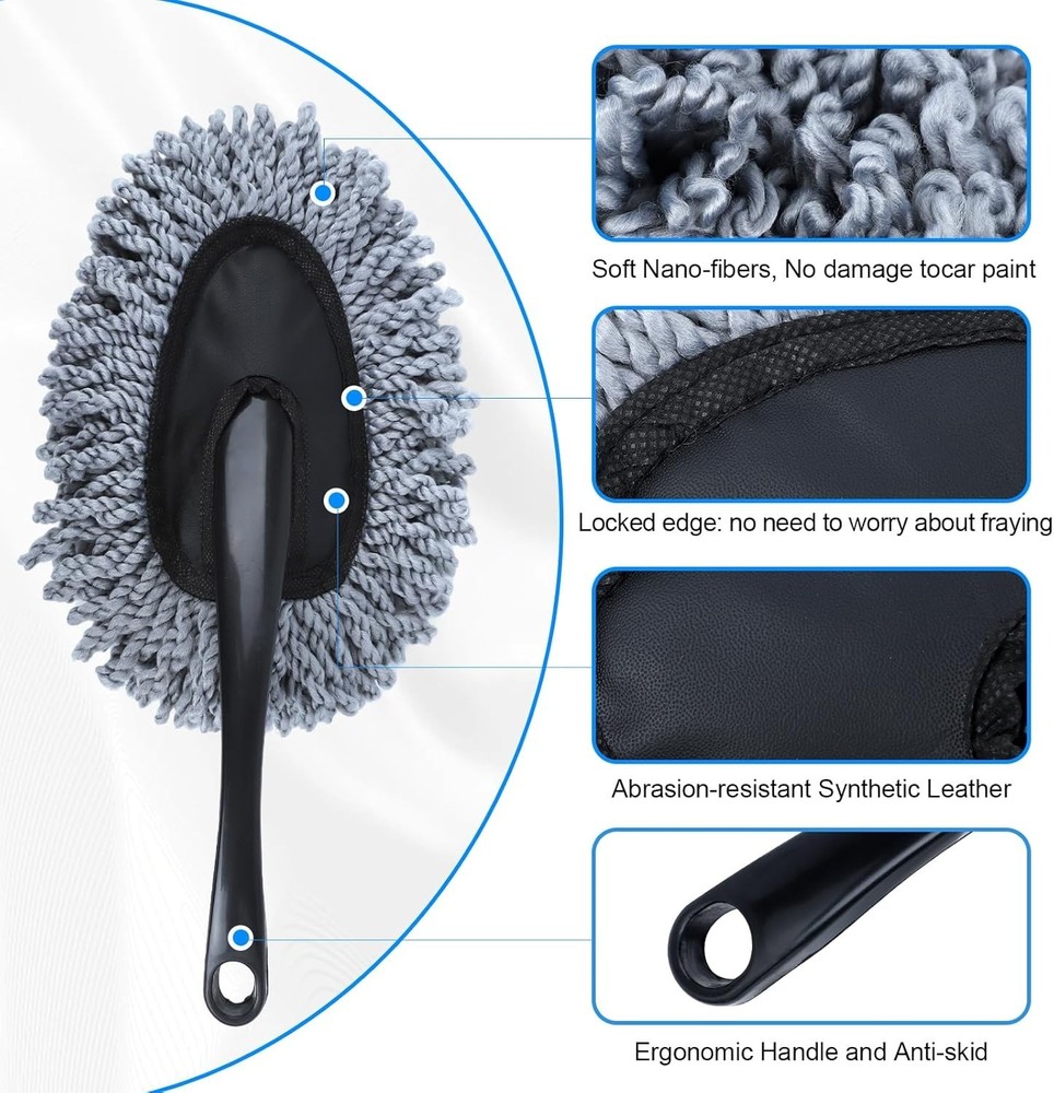 IPELY 3 Pack Large Microfiber Car Duster Exterior Scratch Free with Extendable,