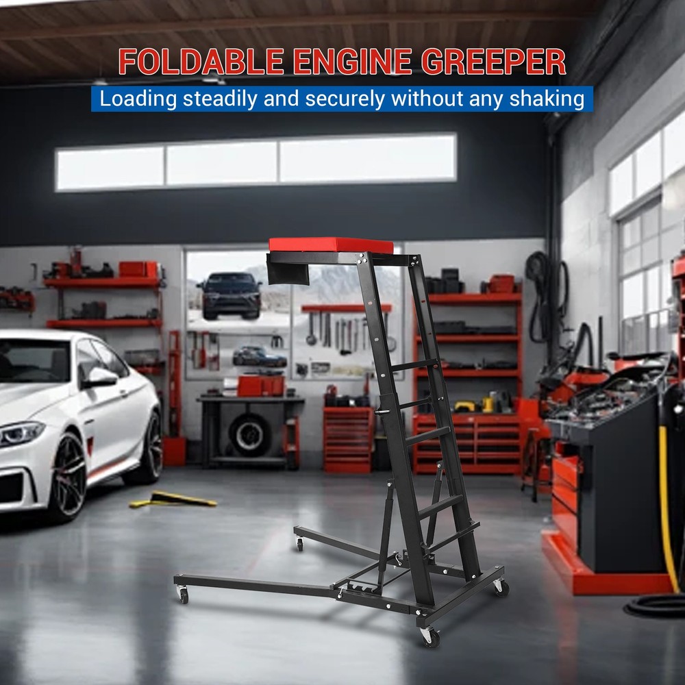 48"- 66" Topside Automotive Creeper, Engine Topside Creeper, 400LBS Capacity