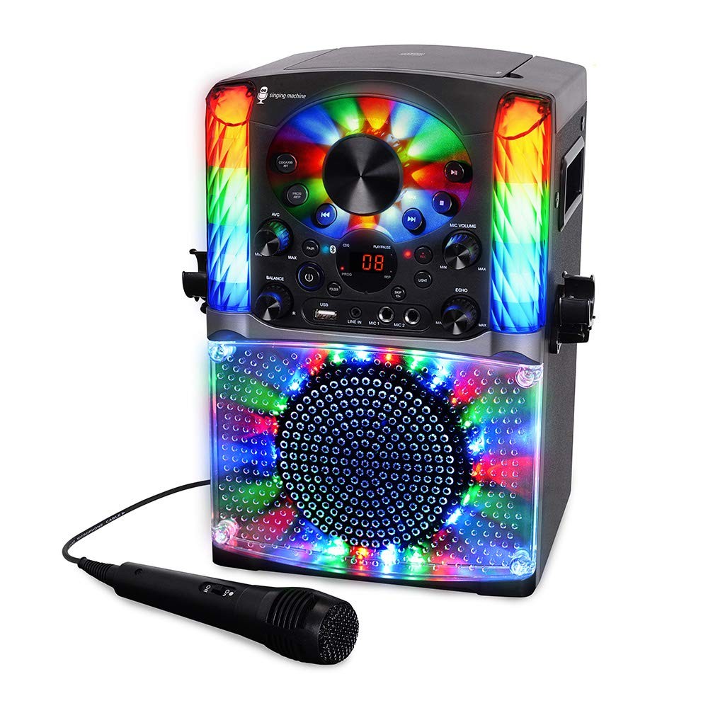 Singing Machine SML625BTBKD Bluetooth CD+G Karaoke System Black