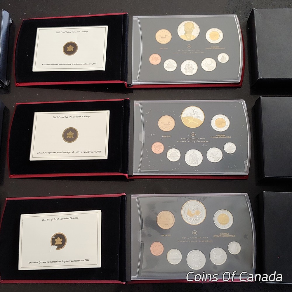 Collection - 7 Canada Silver Proof Sets Every Year From 2006-2012 #coinsofcanada
