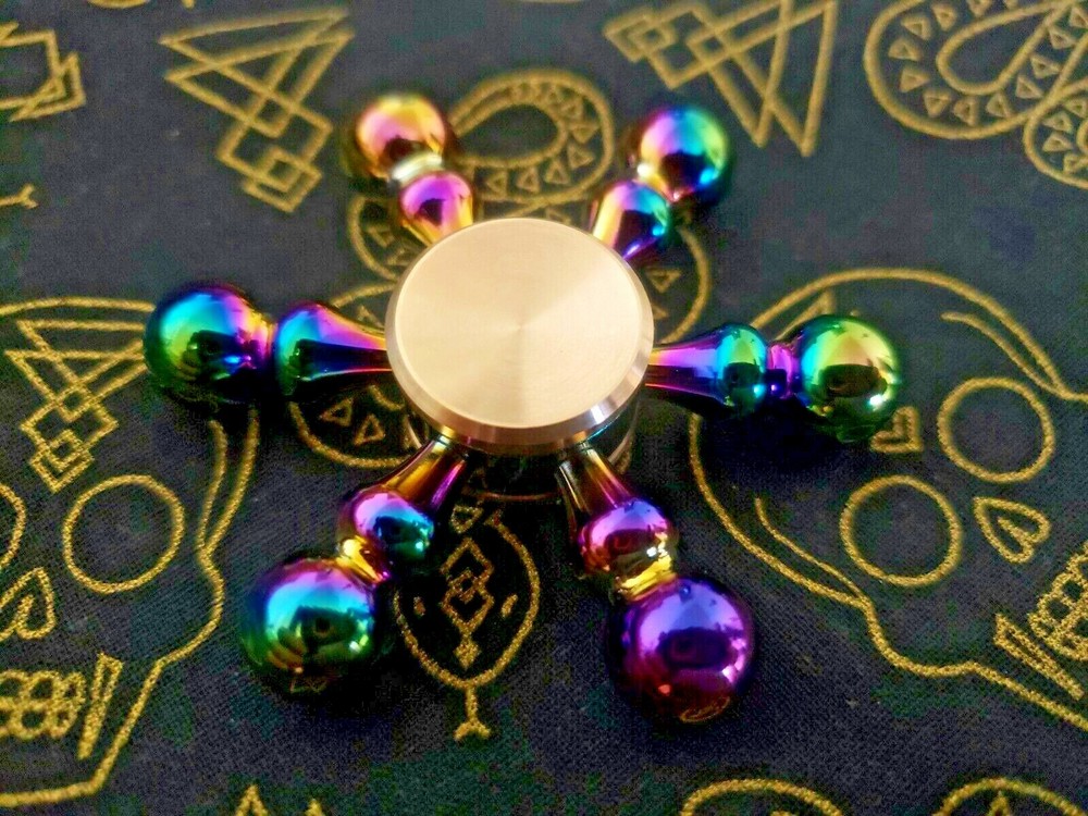 Multi Color Solid Brass Fidget Spinner Toy Good Quality Removable Bearing ADHD