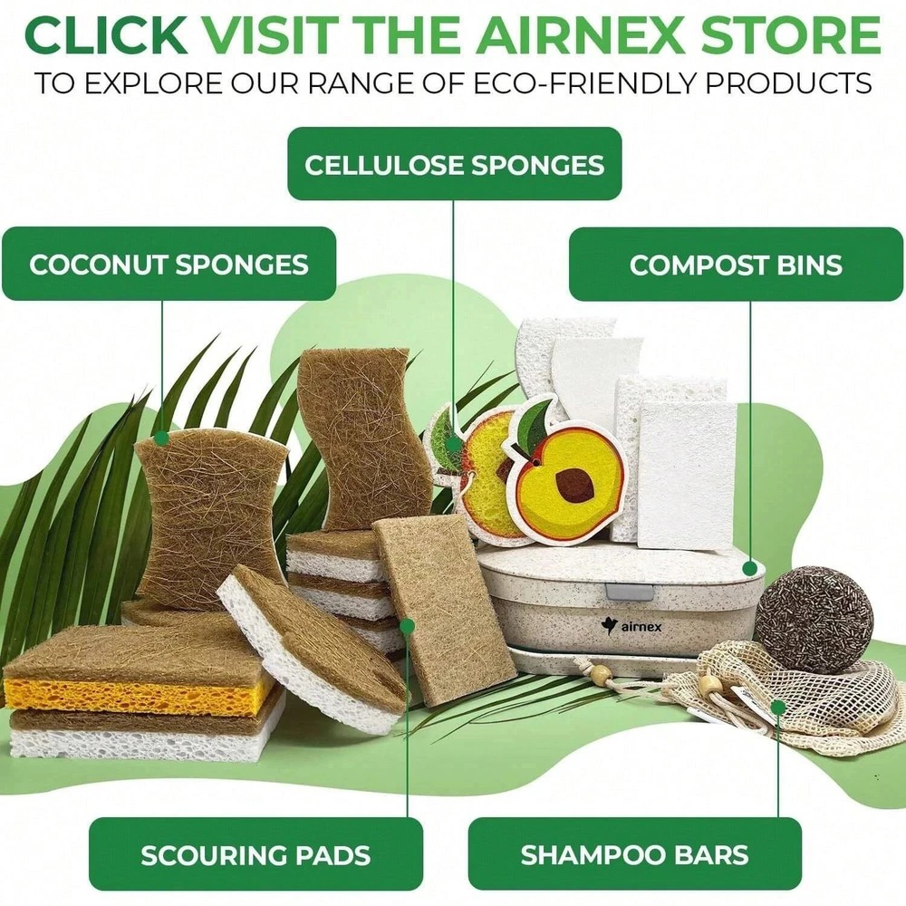 12pcs Kitchen Sponge Natural Biodegradable Eco-Friendly Dish Sponges for Kitchen