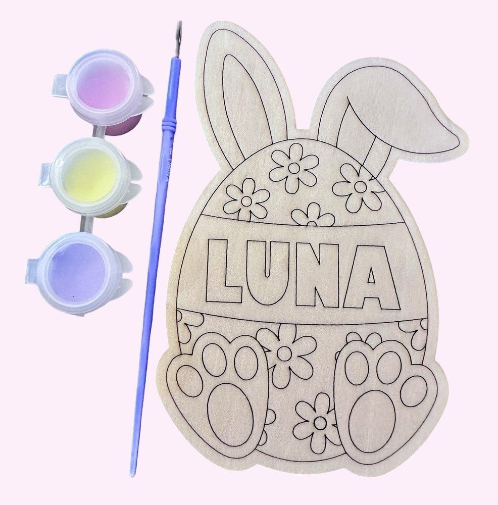 Personalized Easter Egg Paint Craft Kit, Easter Basket Stuffer, Easter Gift