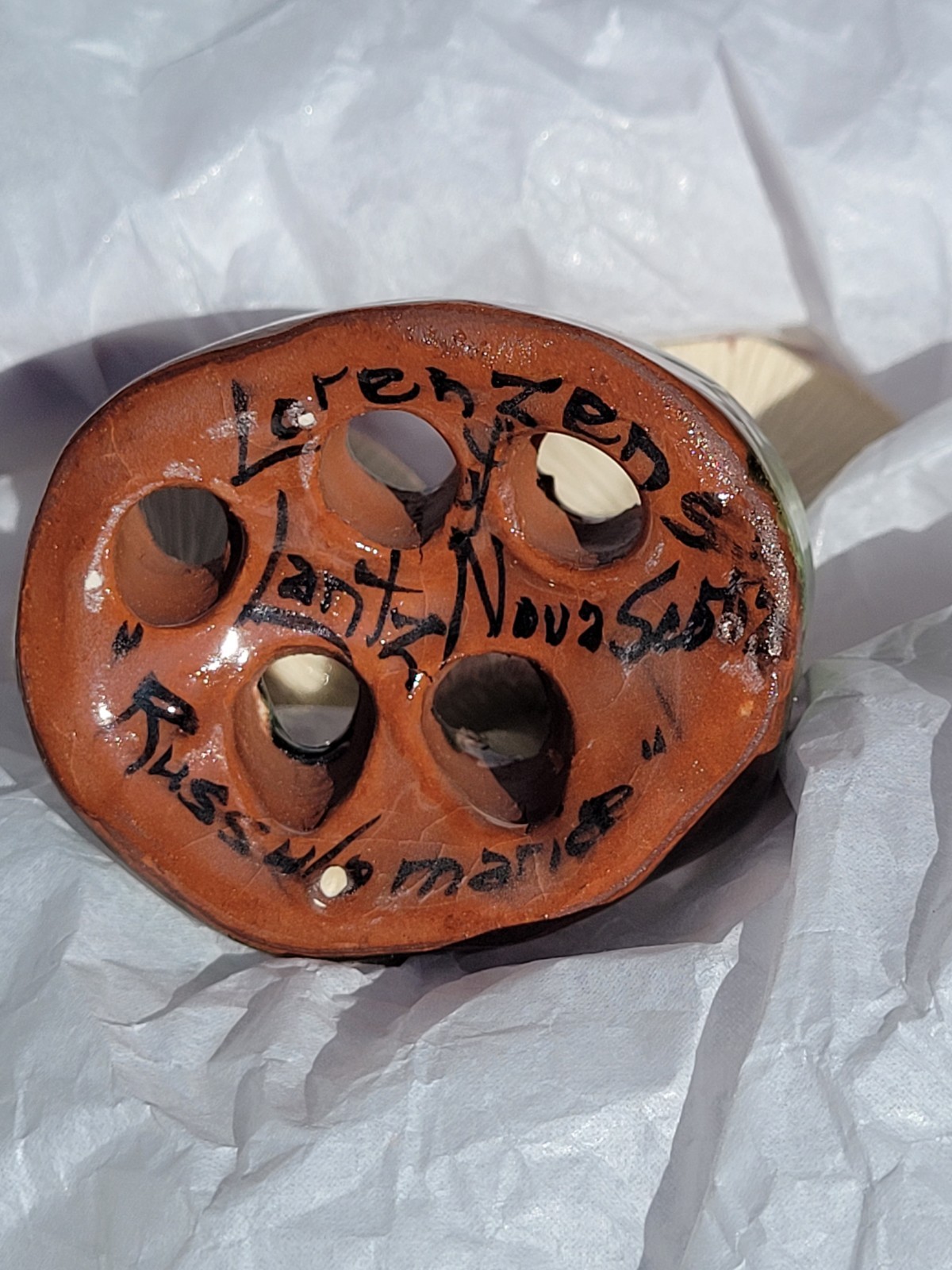 Rare Vintage Early Lorenzen Lantz Nova Scotia Clay Mushroom Russula Mariae