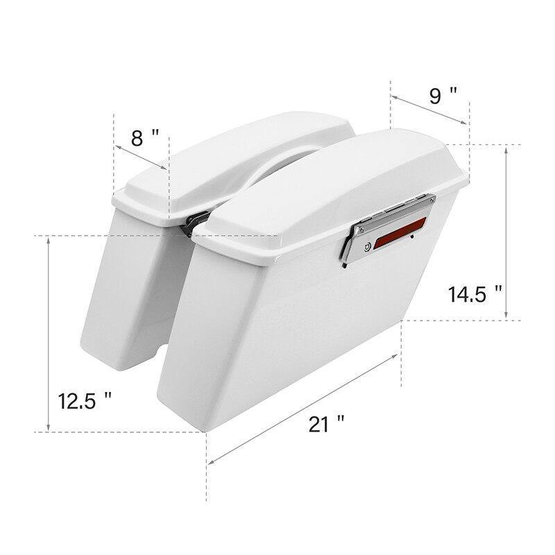 White Hard Saddlebags Chrome Conversion Bracket Fit For Harley Softail 1984-2017