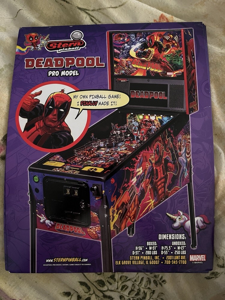 Deadpool Pro Model Stern Pinball Flyer / Ad Mint