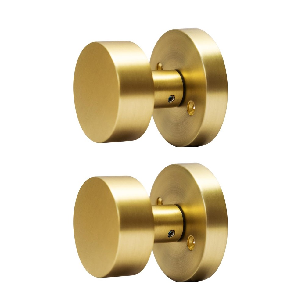 senharvest Gold Dummy Door Knobs Interior -for Satin Brass 2 Pack Dummy,