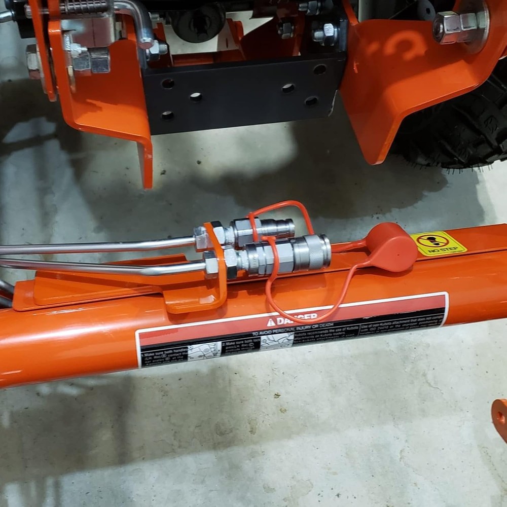 Skid Steer 1/2" ISO 16028 Body + SAE Thread, Red, Silver