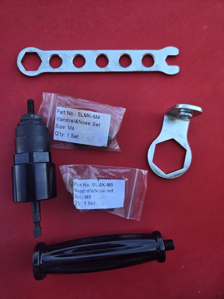 Metric threaded nut insert tool for cordless drill M4-5-6.