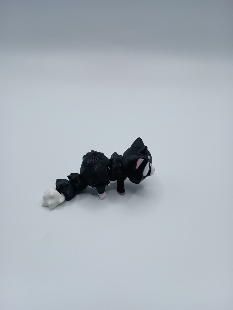 3D Printed Jiggle Pet Black Cat