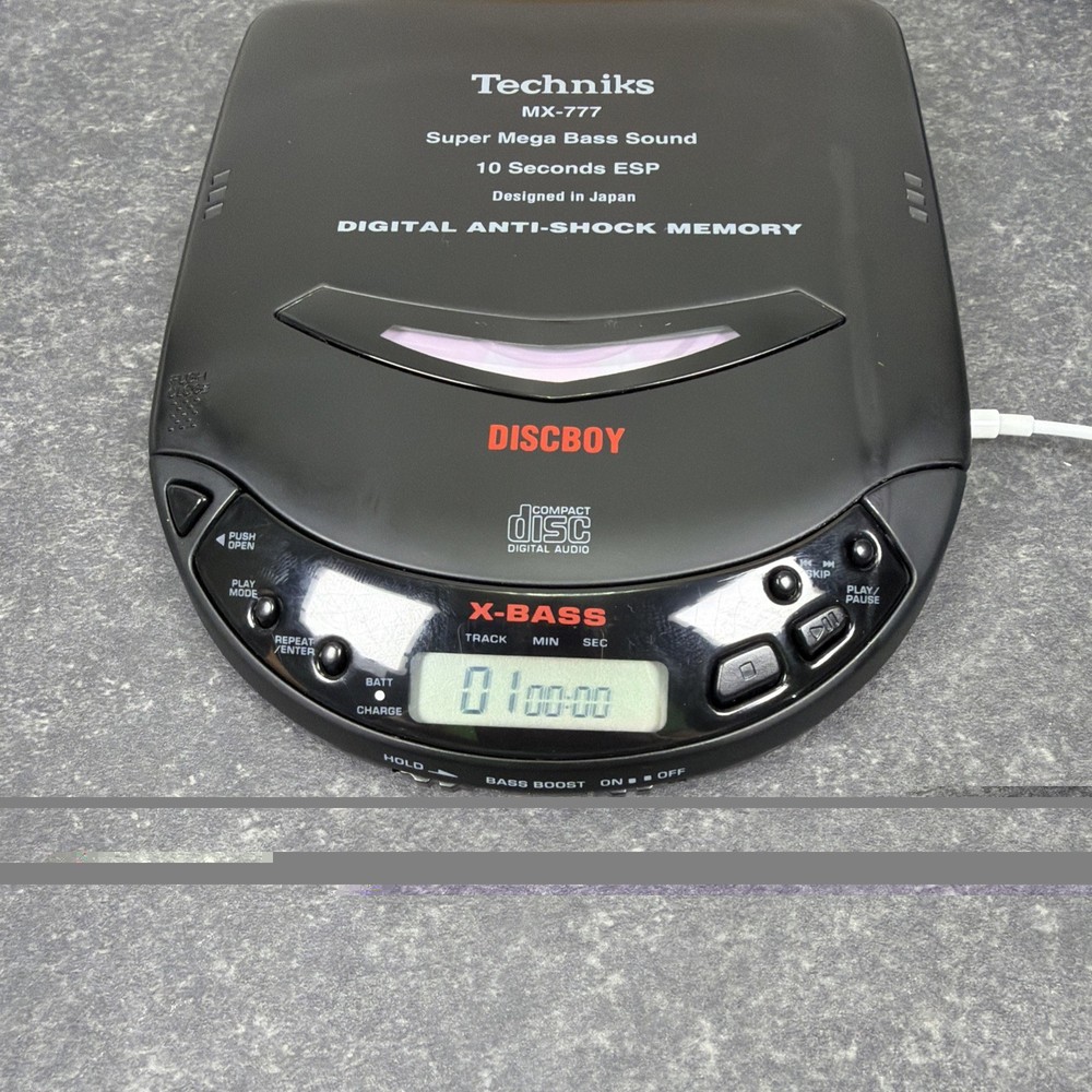 Techniks Discboy MX-777 Portable CD Player Walkman Boxed (READ DESCRIPTION)