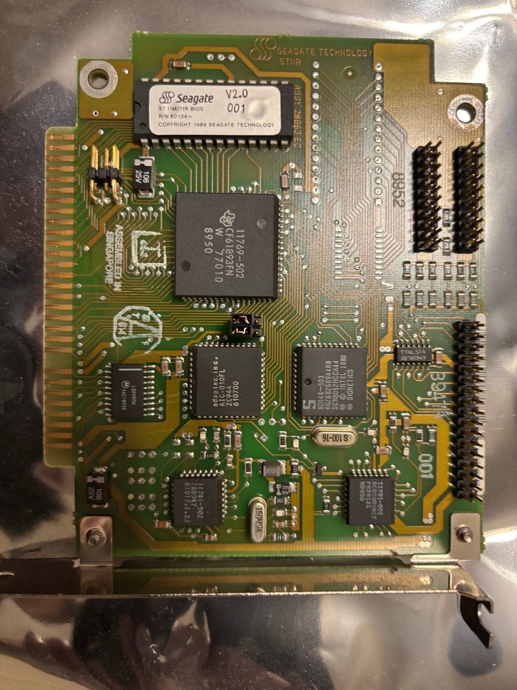 Vintage Seagate Hard Drive interface card PC/XT ISA