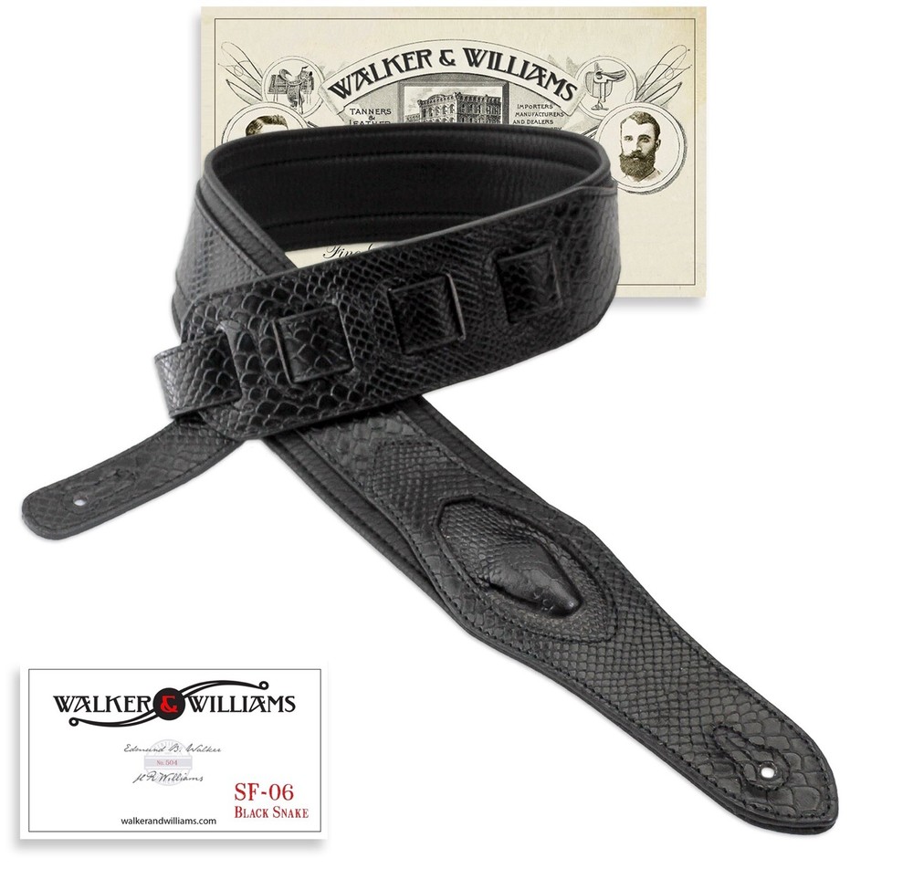 Walker & Williams SF-06 Black Snake Pattern Strap with Snakehead