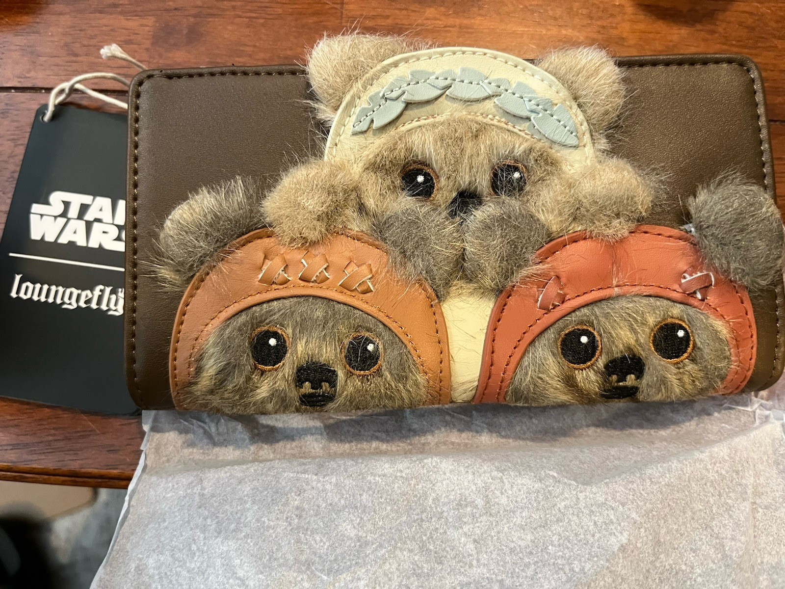 Loungefly Star Wars Ewok Faux Fur Wallet Disney Licensed New With Tags